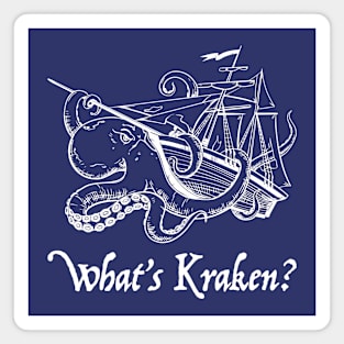 What's Kraken - White Magnet